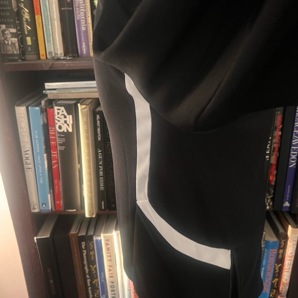 adidas Black Track Jacket with White 3-Stripe Detail - Picture 5 of 7